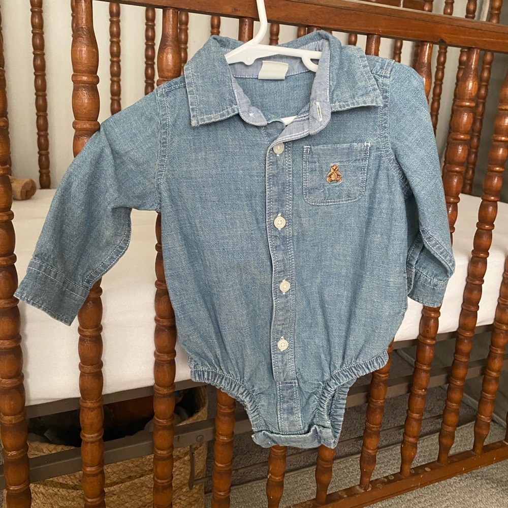 Blue Denim Baby GAP Onesie